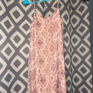 chiffon pink floral dress